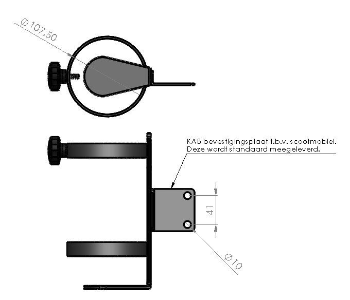 Zuurstoffleshouder rond 107mm - Afbeelding 5